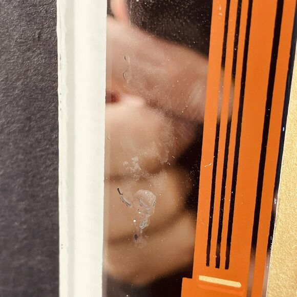 Advertising Thermometer Sign Grandfather Clock Mirror Kearney NE Foundry VTG 8in - Picture 7 of 9